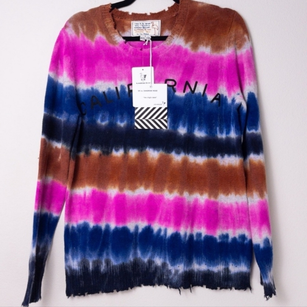 NWT Sandrine Rose x FP Wool Cashmere California Tie Dye Sweater sz XS - Picture 3 of 11